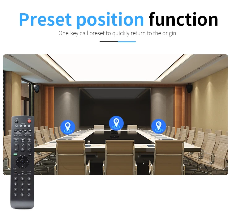 YSX-GT20G image auto tracking conference camera  Webcam PTZ a zoom optique 20x, salle de videoconference HD rencontrant le suivi