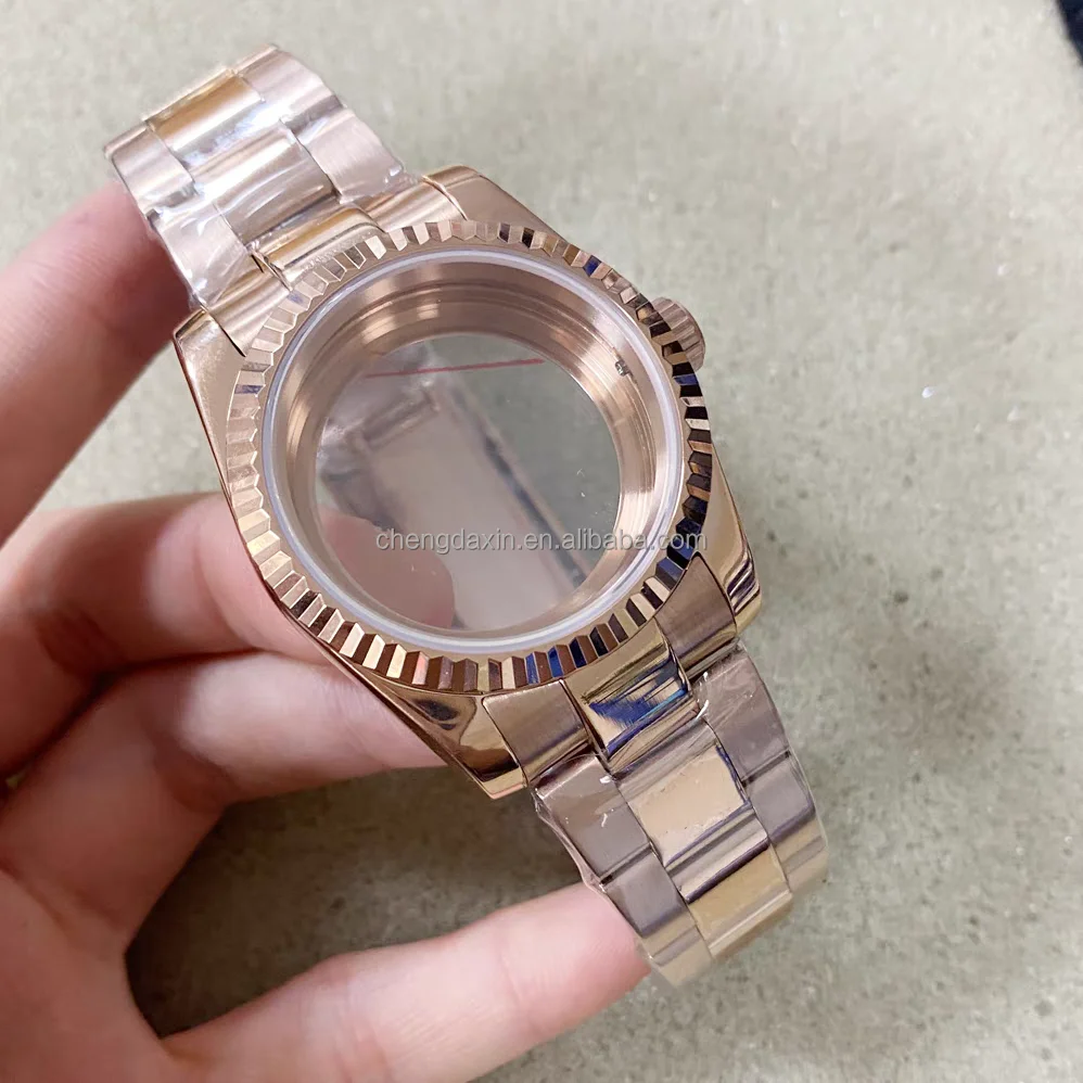 NH36/39mm 904L Stainless Steel Watch case With Strap Bracelet for NH35/36 Movement Zoomer Men SEI-KO Seik-o MOD KIT