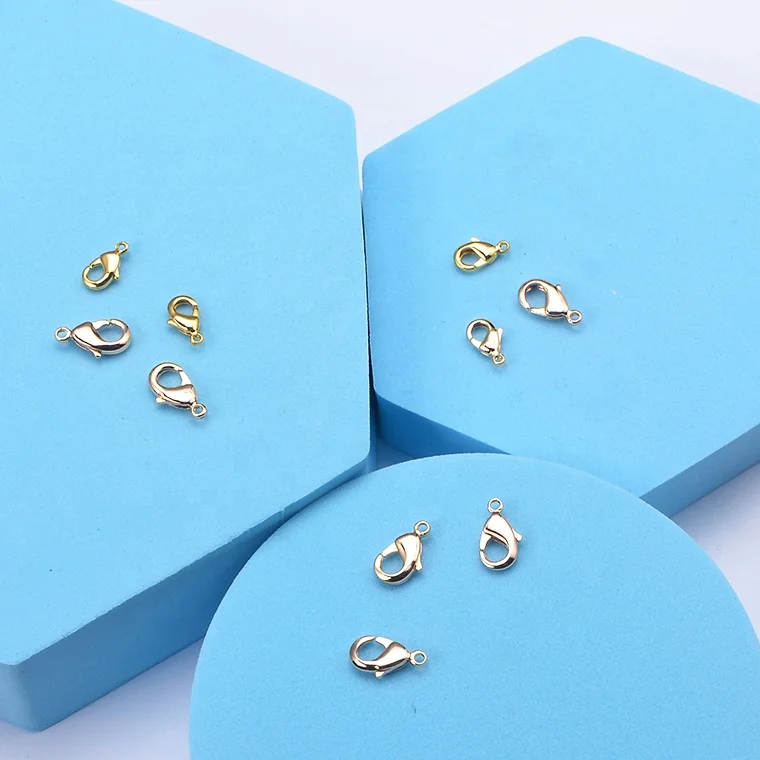 Wholesale 18K Gold Plated Lobster Claw Clasp Closures Hooks for Diy Necklace Bracelet Jewelry Making Accessories Trigger Clasp