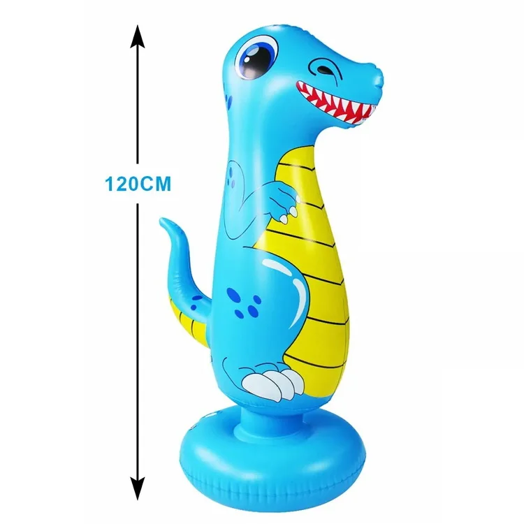 Kids Sports Toys 125cm Height PVC Inflatable Dinosaur Punch Bag Boxing Bag