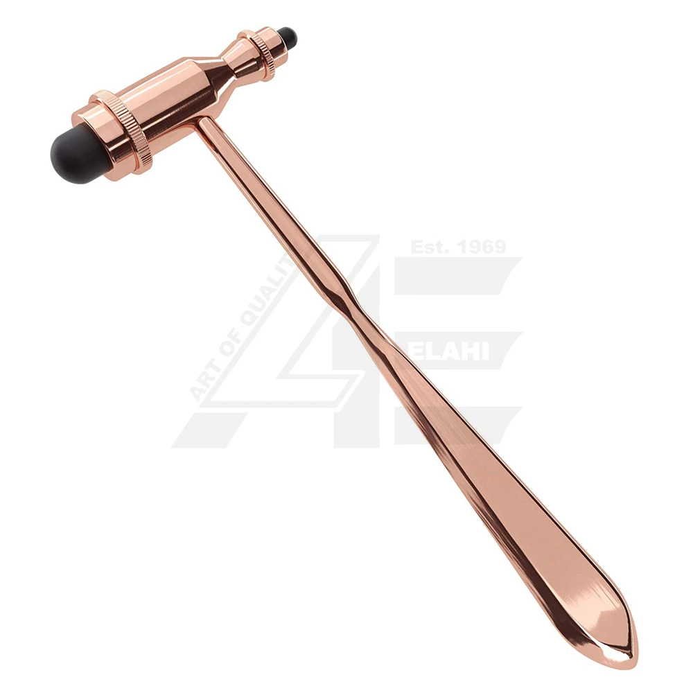 Metallic Hot Best Selling Tromner Neurological Reflex Hammer with Pointed Tip Handle for Cutaneous and Superficial Responses