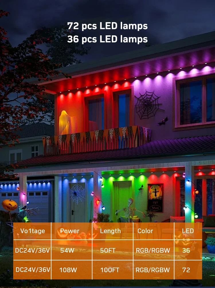 driver controller with phone app 30mm rgbw ucs2904 ic smart led pixel rgb 24 volt permanent lighting smart wifi bluetooth app