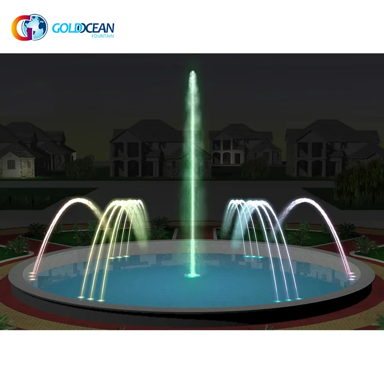 Outdoor Dia.10m Multimedia System Music Dancing Water Speakers Led Fountain with Lights