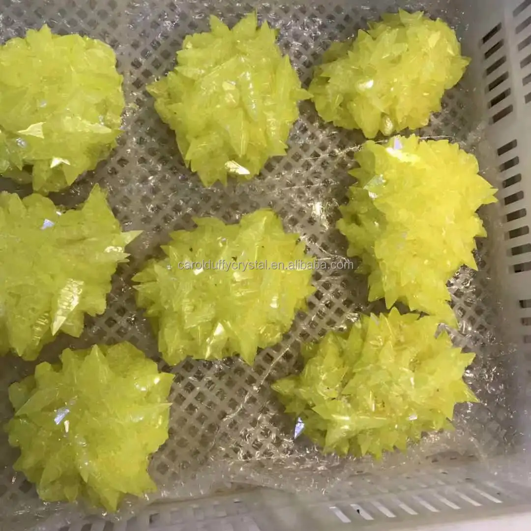 
Wholesale High Quality Natural Healing Stone Crystal Sulfur Sulphur Cluster Specimen for Decoration 