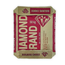 custom 50kg Brown Kraft Paper Bags with Valve paper 50kg empty cement bag