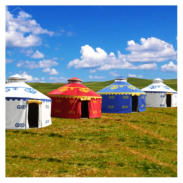 Outdoor Luxury Mongolian 20 Person Party Yurt Tent With Aluminum and bamboo Frame For Garden Buildings
