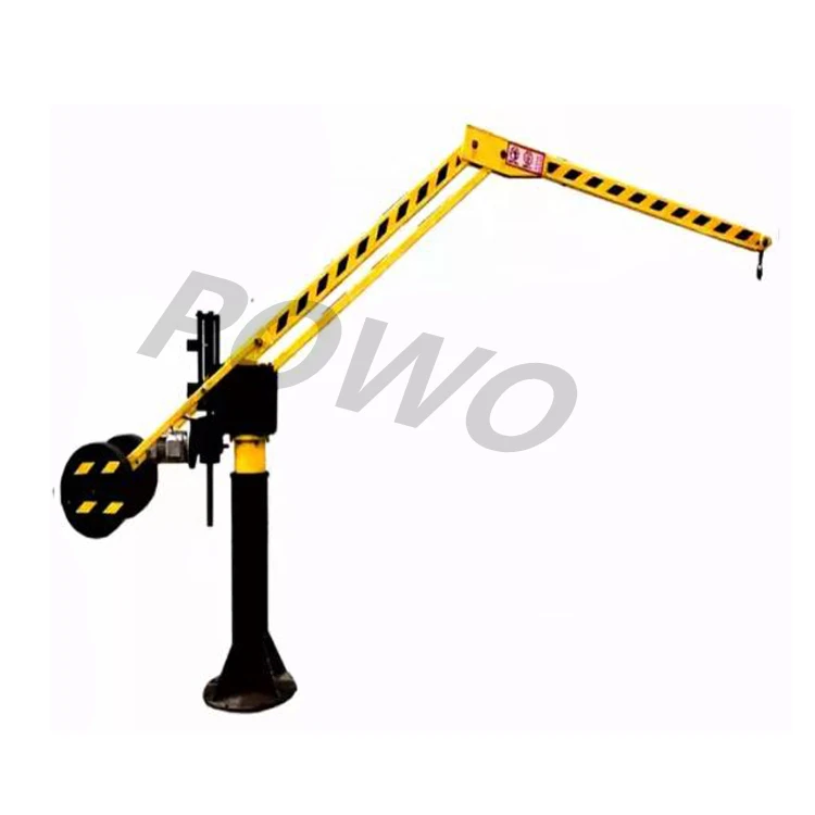 360 degree rotating bob cantilever arm jib balance lifting crane boom mini telescopic crane with lifting folding