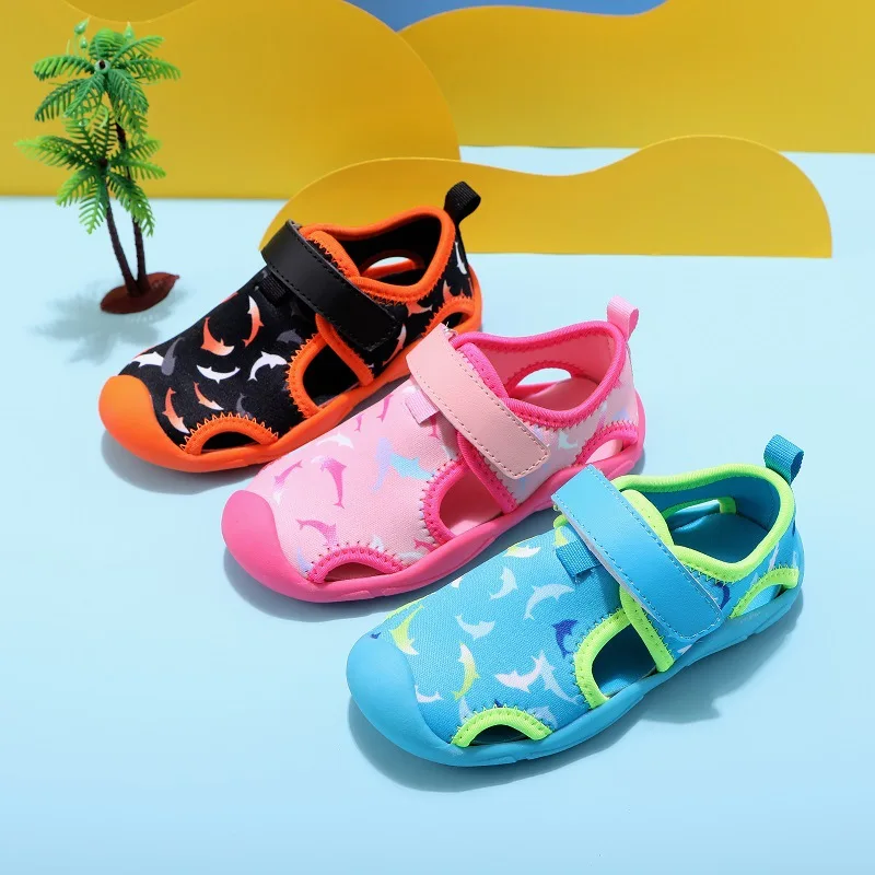 Sandals For Toddler Girl Children Fashion Comfortable Breathable Netcloth Casual Shoes Boys Water Sports Sandals Age 1-8 Years