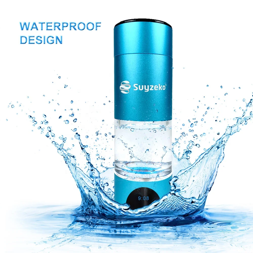 Suyzeko Free Shipping portable Popular water hydrogen bottle generator SPE PEM hydrogen water equipment 6000ppb hydrogen cup