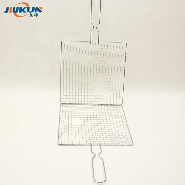 Galvanized grill wire mesh portable charcoal korea barbecue grill wire mesh net one time use disposable galvanized grill