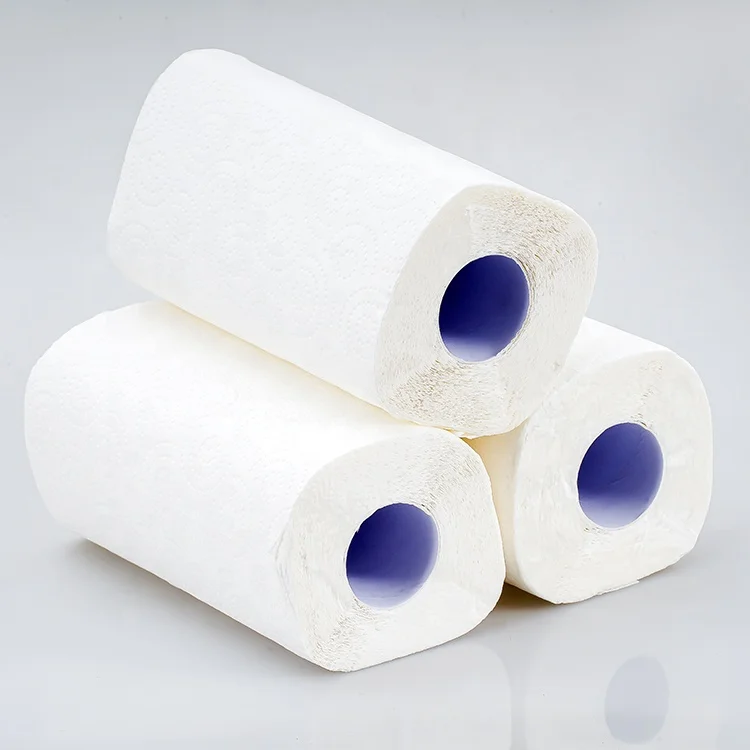 Wholesale Custom Factory Price Soft 2Ply Embossed Kitchen Paper Roll Towel Printed Roll Paper Towel For Kitchen
