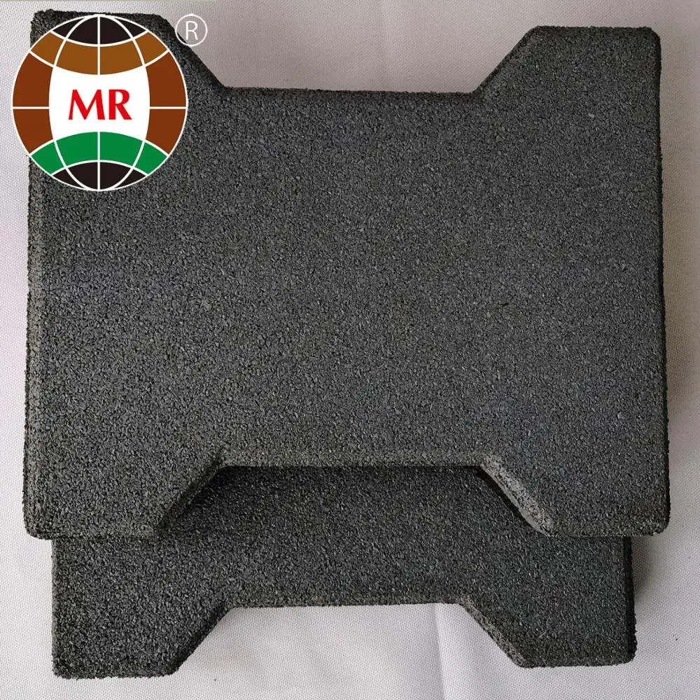 
Shock resistant Non slip recycled rubber bricks for walkway 