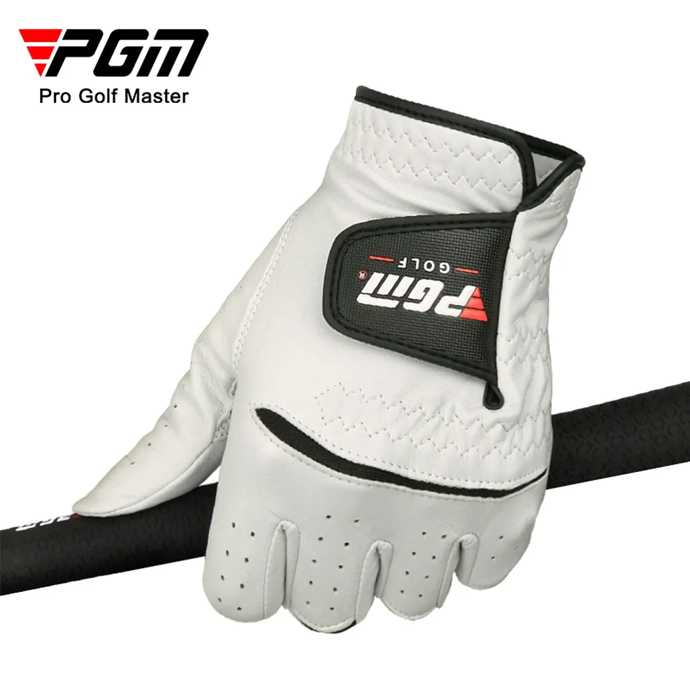 PGM ST025 custom logo premium cabretta leather golf gloves sheepskin leather men golf gloves