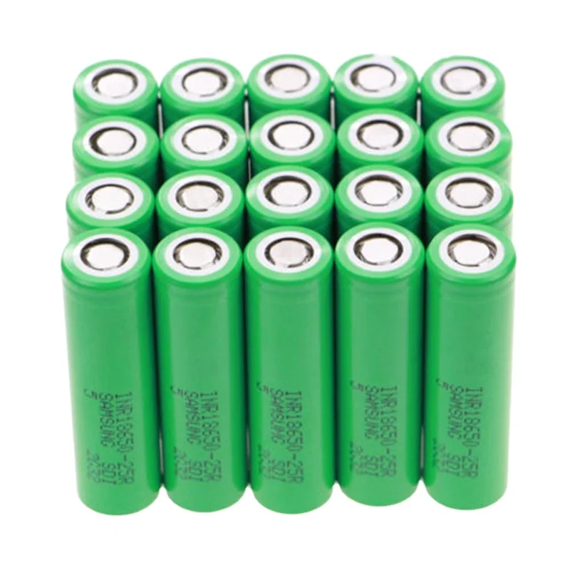 High Quality Lithium Battery 25r 3.7v 2500mah Rechargeable Battery 25a Discharge For Samsung Inr18650 25r