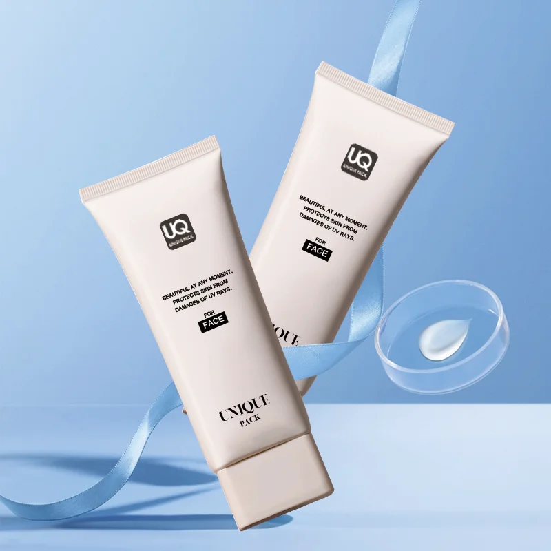 Empty Rectangle Lid Square Screw On Cap Recycled Plastic Tube Square Recycled Cosmetic Packaging