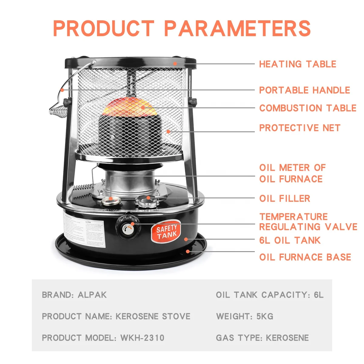 Portable Outdoor Easy To Use Kerosene Stove Burner Camping Stove Heaters