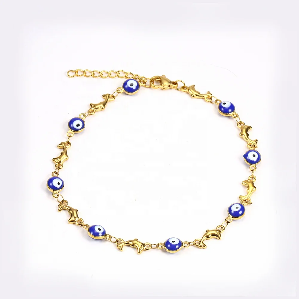 Wholesale 2022 stainless steel Rose gold eye shape bracelet fashion jewelry