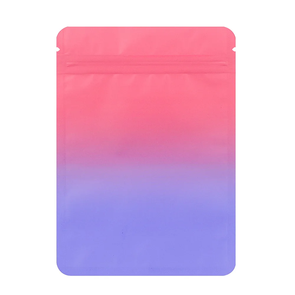 100 Pcs/lot Matte Black pink White Blue Smell Proof Resealable Ziplock Mylar Bags Aluminum Foil Pouch Baggies Flat Bag