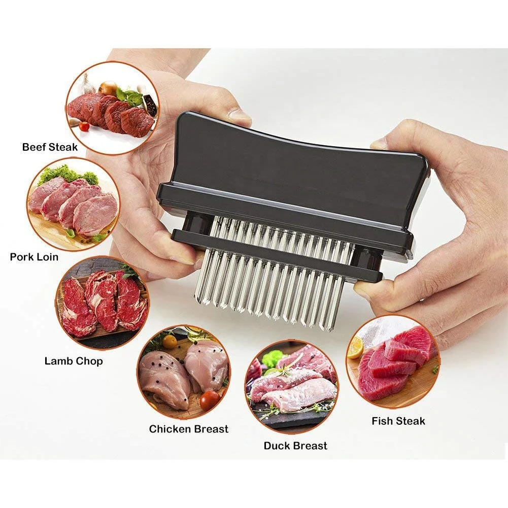 48-blades Stainless Steel Manual Meat Natural Tenderizer Steaks And Beef Meat Tenderizer Injector