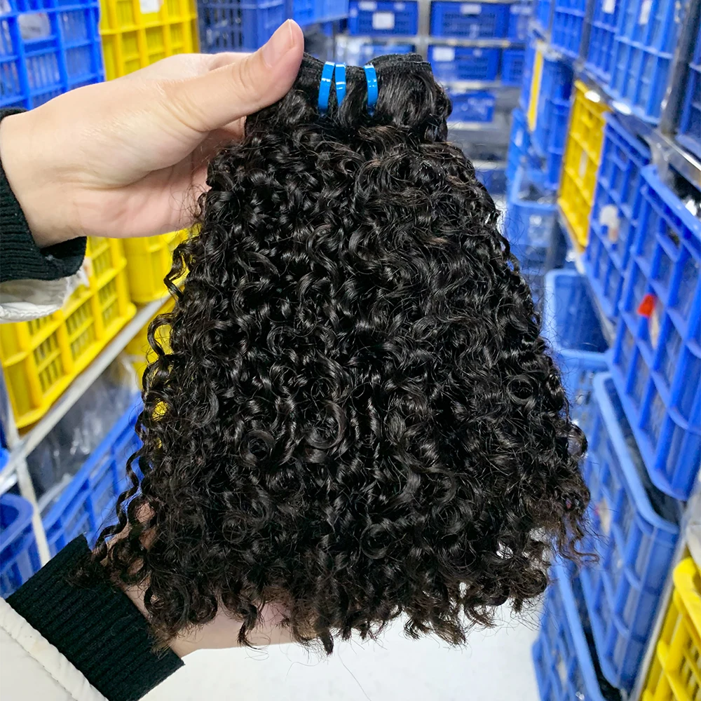 SDD curls black brown colors pixie curly human weave ship in 24 hours