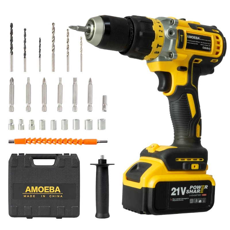 Easy To Operate 21V Operated Cordless Impact Power Lithium Drills Combo Set Hand Tools Multi-Function Machine