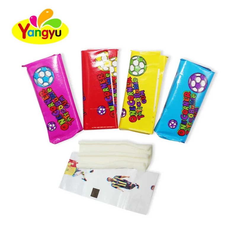 Оптовая продажа из Китая фабрики жевательной резинки с татуировкой