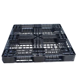 Wholesale Cheap Prices Black Light Plastic Pallet Export Reusable Fork Pallet Single Faced Warehouse Industry Pallet for Sale