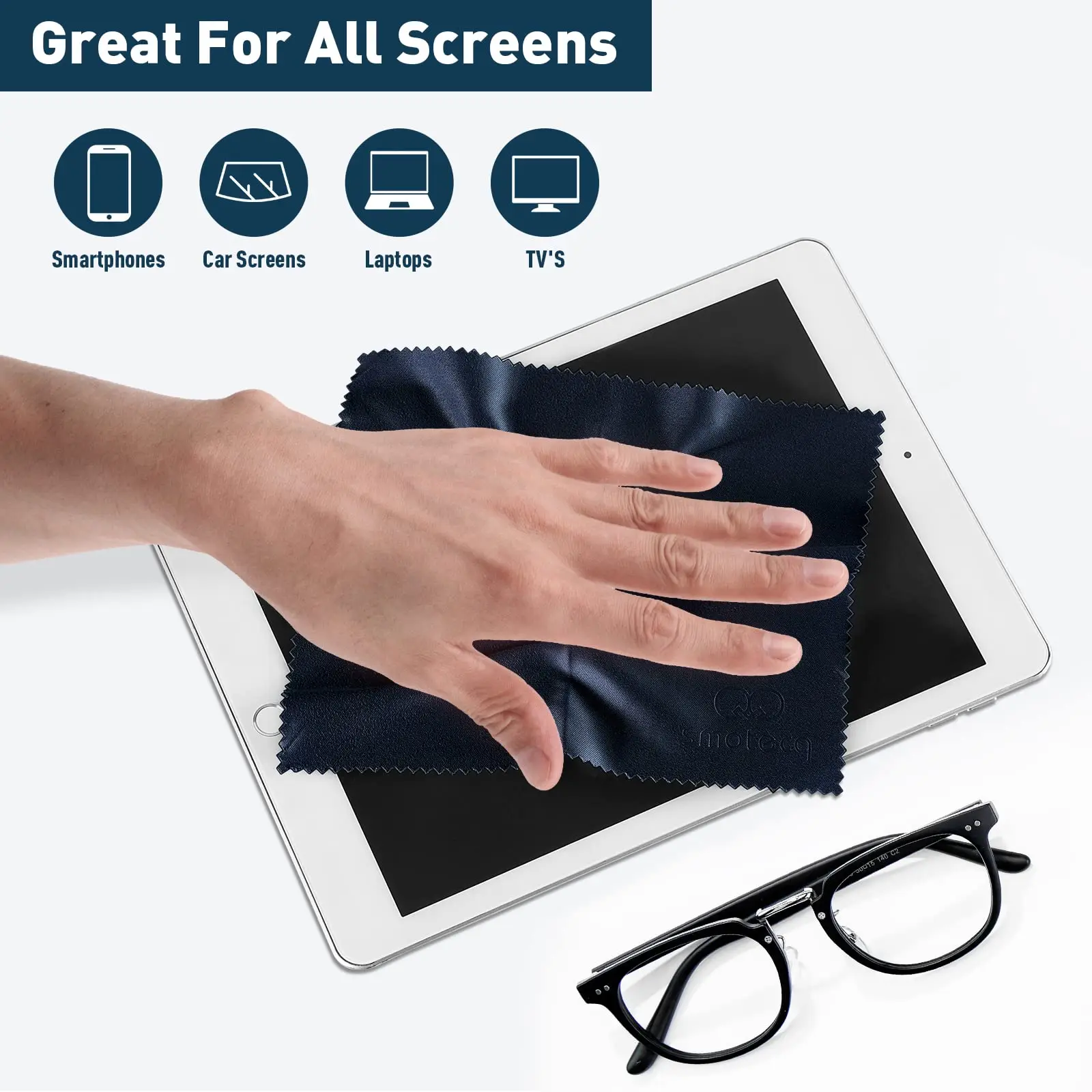 Custom Large Eyeglasses Towel Cloth For Sunglasses Lens, Chamois Microfiber Lens Cleaning Cloth With Print