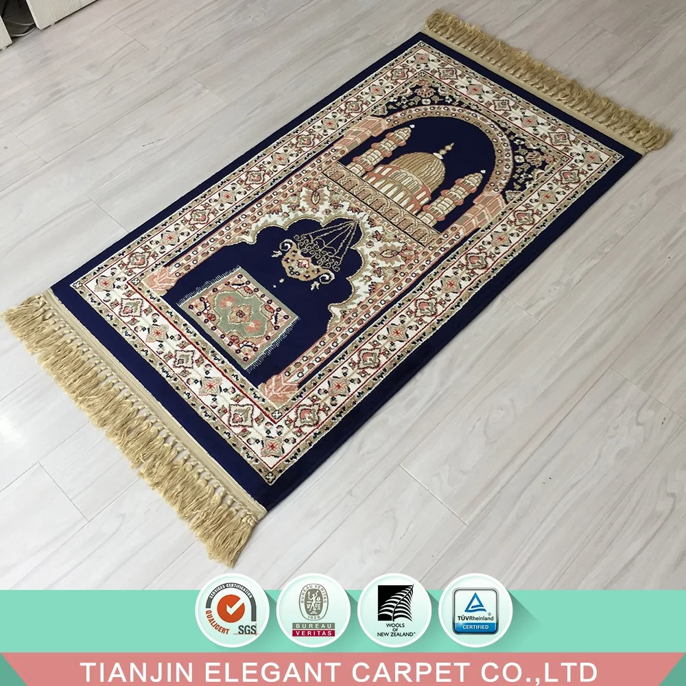 100% viscose machine made Islamic carpet muslim janamaz prayer mat for kids