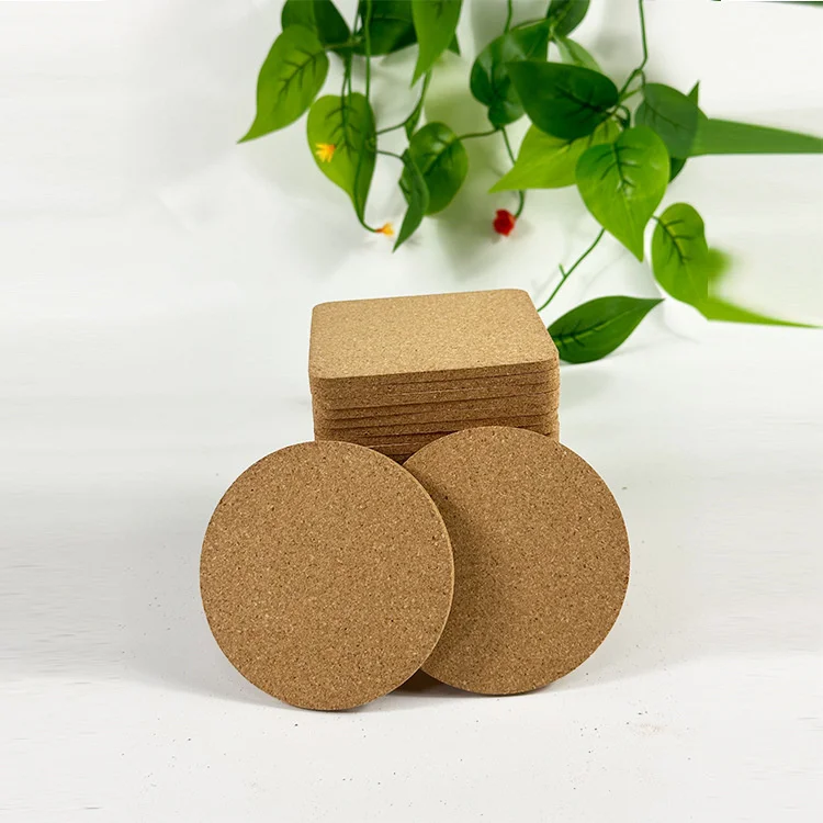 Wholesale Price Heat Resistant Pad Wood Round Shape Cork Coaster Tea Drink Wine Coffee Cup Mat Pad