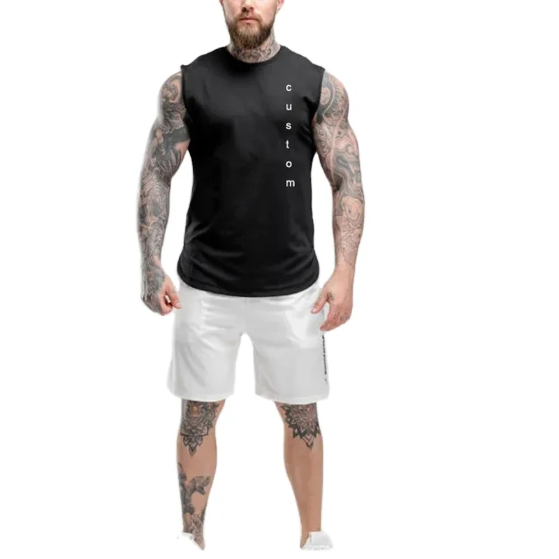 Mens Athletic Bodybuilding Tank Top Sleeveless Travel Vest Gym Tank Top