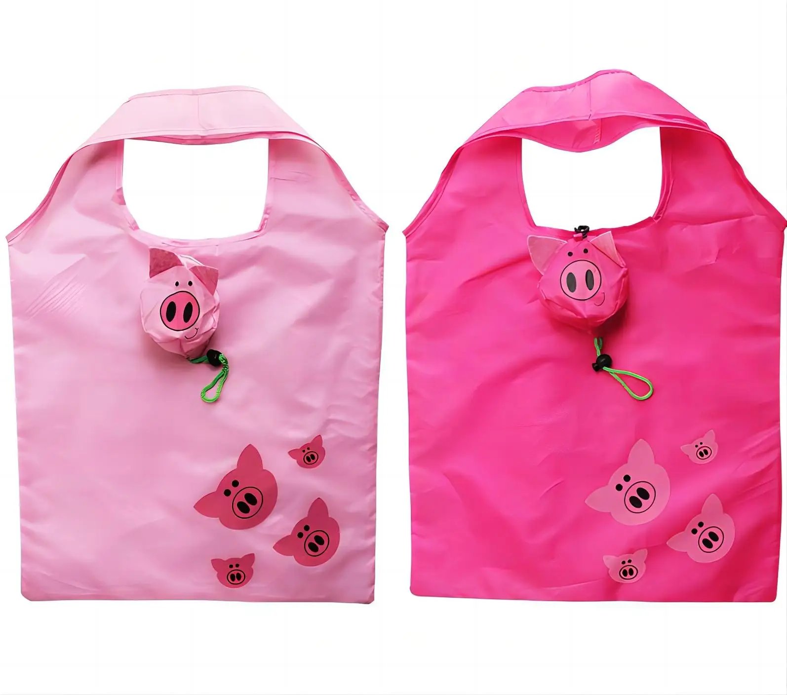 Eco-friendly Polyester custom logo Strawberry Shaped Fruit Folded polyester shopper bag