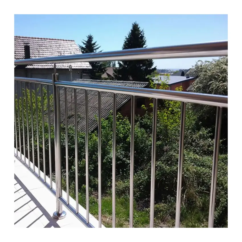 Ace stainless steel pipe railing balcony grill design stair handrail modern stainless steel railing