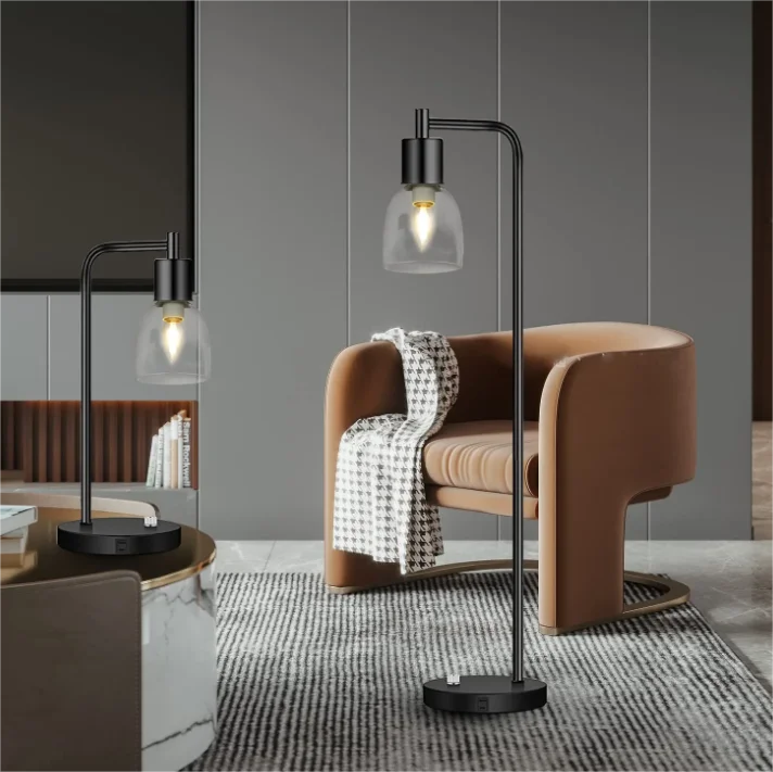 Clear Glass Lamp Shade Replacement Glass Cover for Ceiling Fan Pendant Light