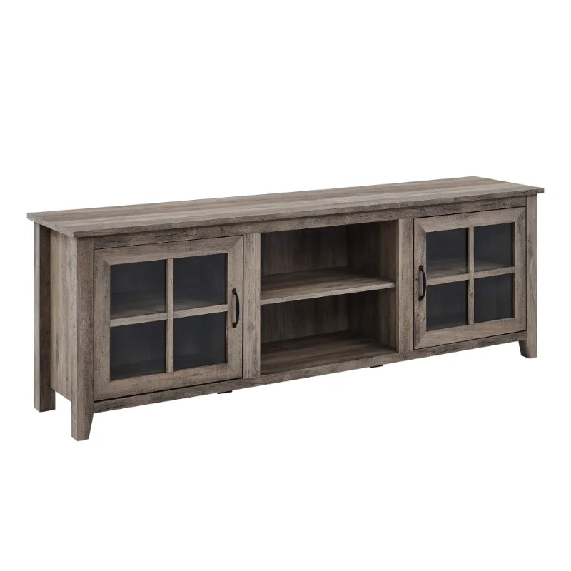 DSJ-11 Walker Edison Portsmouth Classic 2 стеклянные двери для телевизора до 80 дюймов 70 Grey Wash