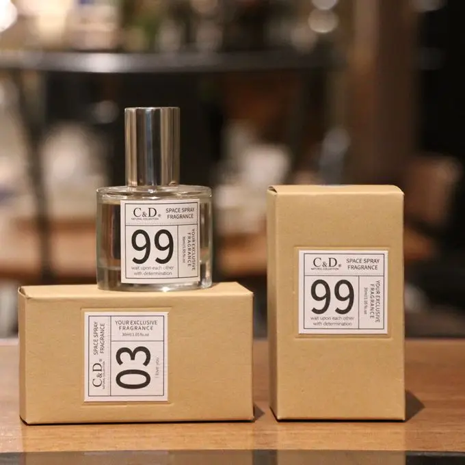 C&D  Hot sale custom car home air fragrance concentrated scented mist spray glass natural scent freshener room spray