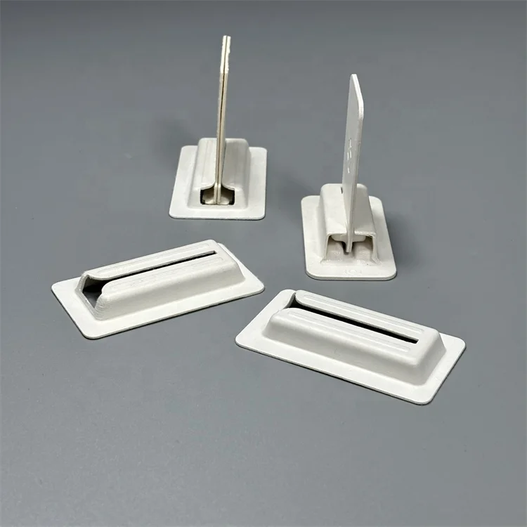 cardboard-display clips pulp racks product display clips biodegradable material clips