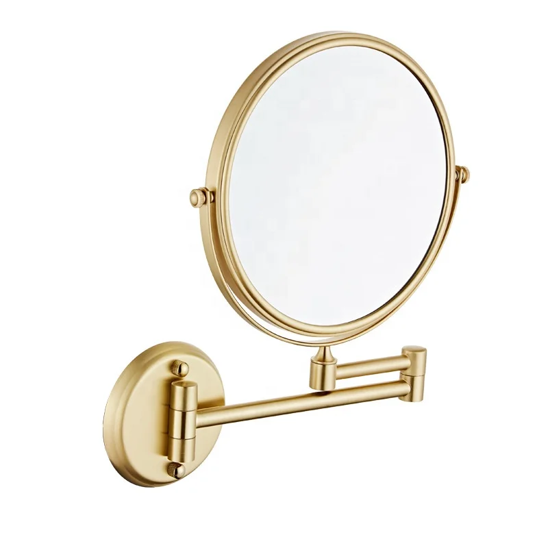 Modern Chrome Vanity Mirror Wall Mounted Swivel Wall Mirror Wall Adjustable Mirror For Hotels
