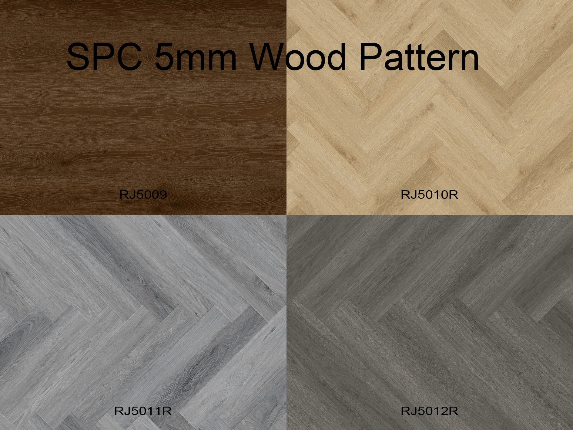 Modern Herringbone SPC Flooring Anti-Slip Rigid Core with Wear Layer Easy Cleaning  for School Office Hotel home