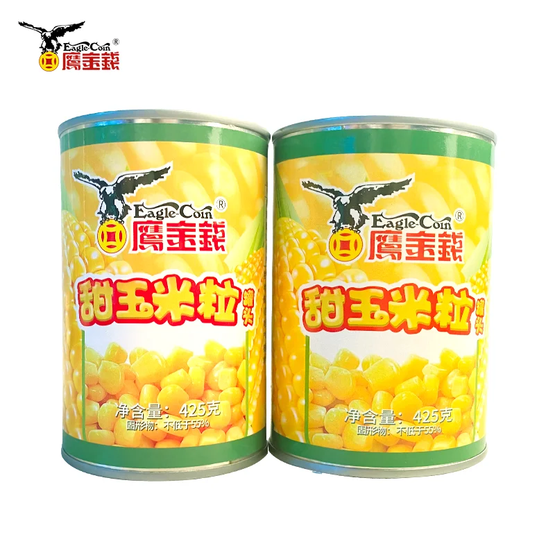 In Brine Tinned 425G Corn Kernels China Manufactory Yellow Corn Price Vegetables China Sweet Corn
