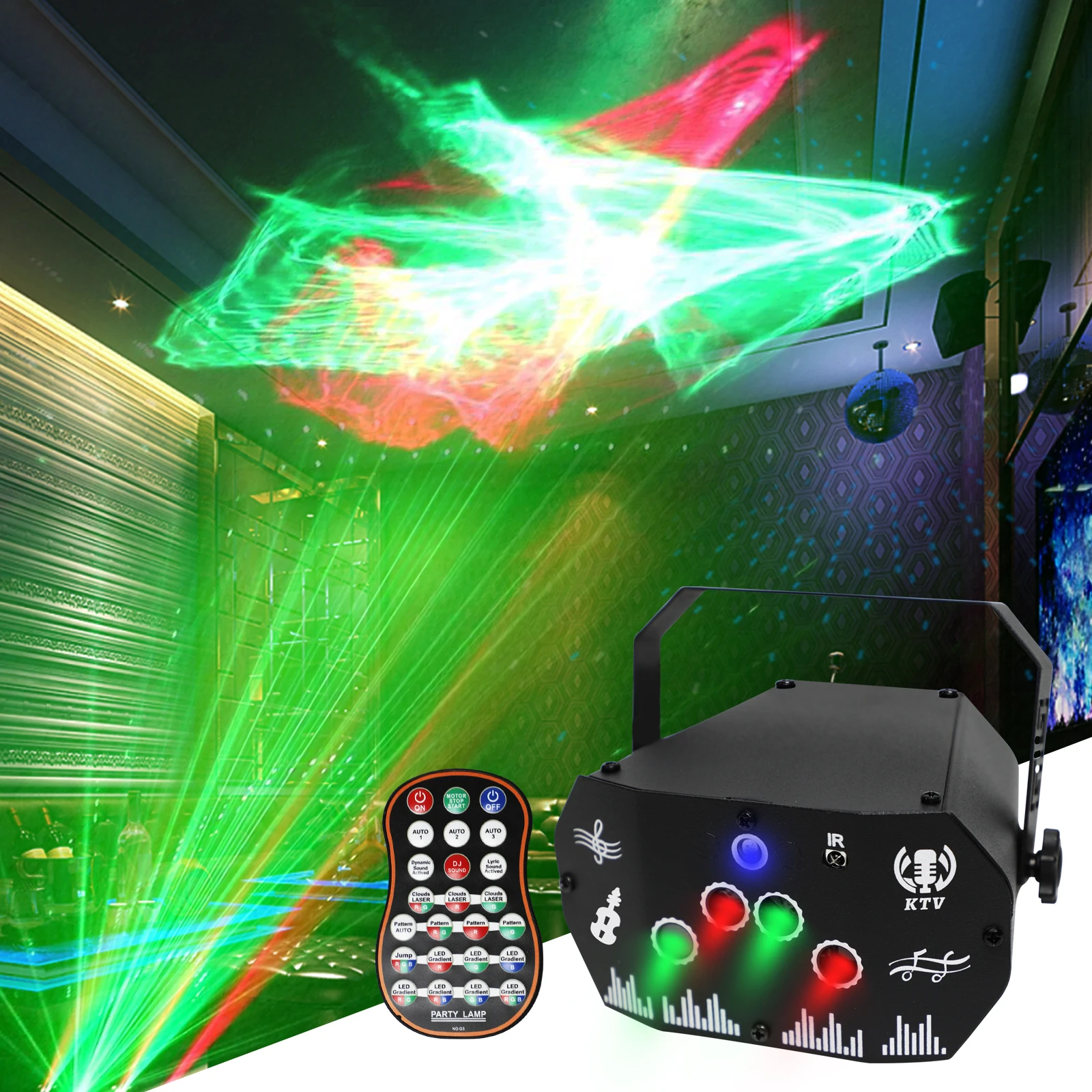 New DJ Dream laser lights beam projector LED Strobe RGB Sound activated stage light super sky party lamp for Bar