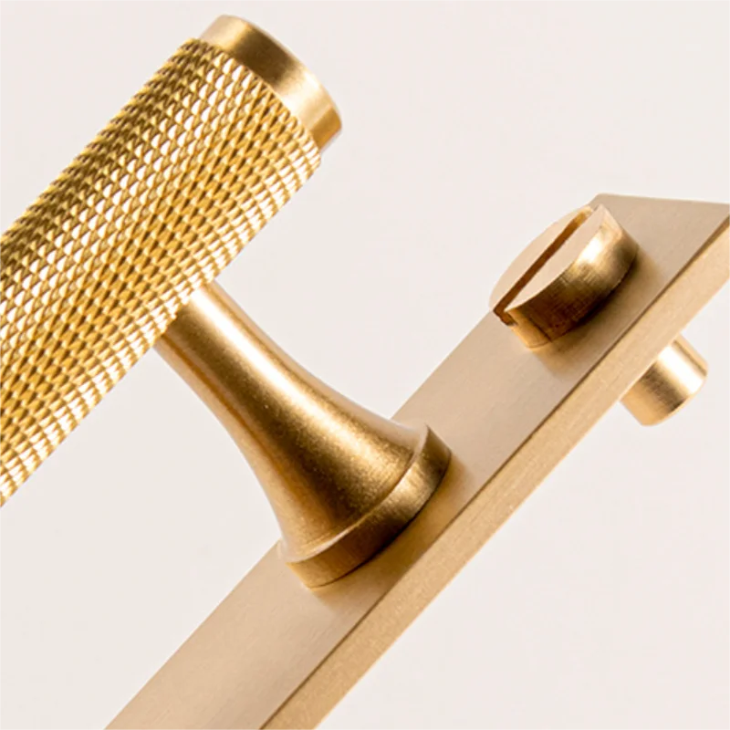 Customize Modern Copper Handles Knurling Minimalist Wardrobe Drawer Shoe Cabinets Door handles Black Gold Brass Handles
