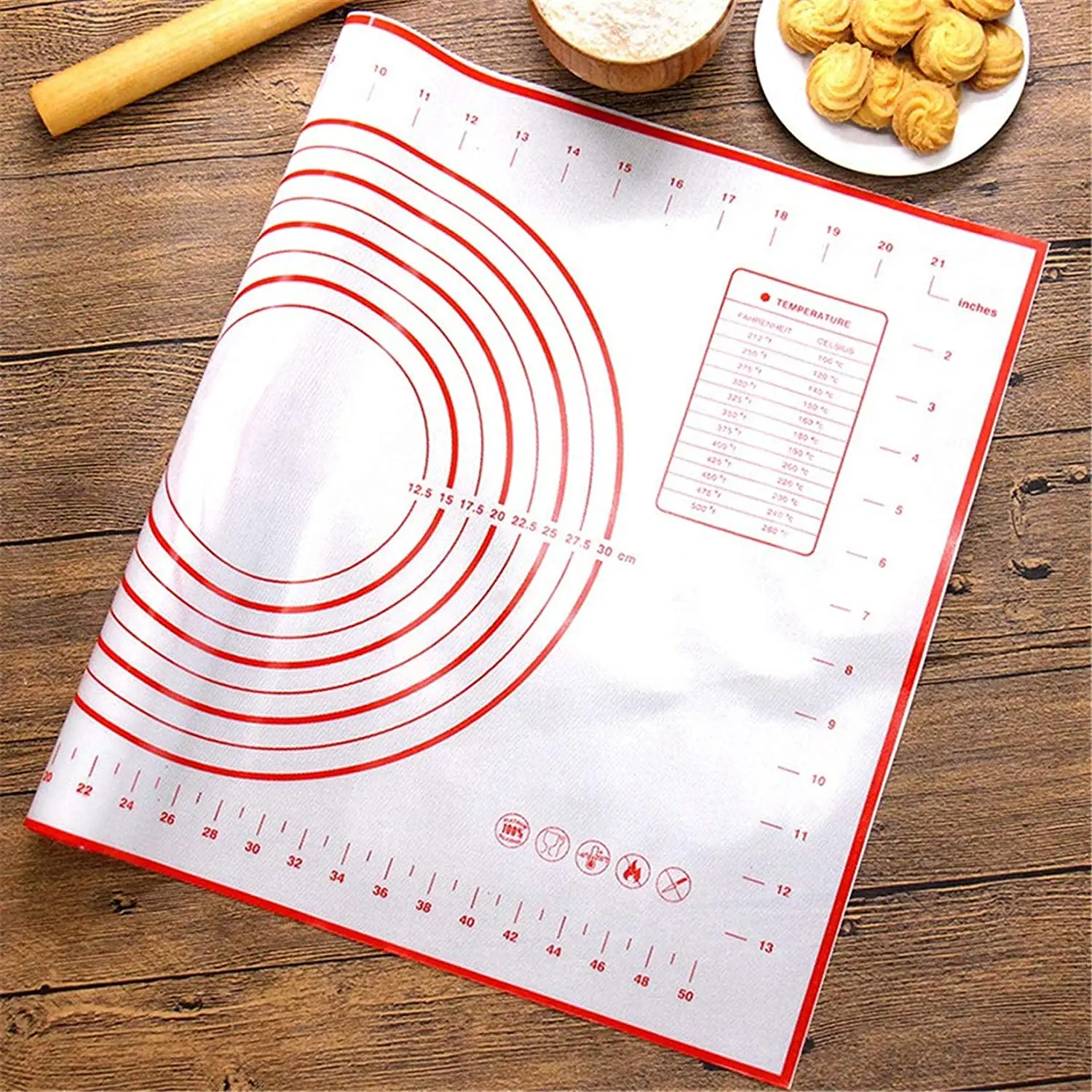 mat dough silicon baking silicone pastry rolling dough mat With Measurement baking silicone dough pastry mat