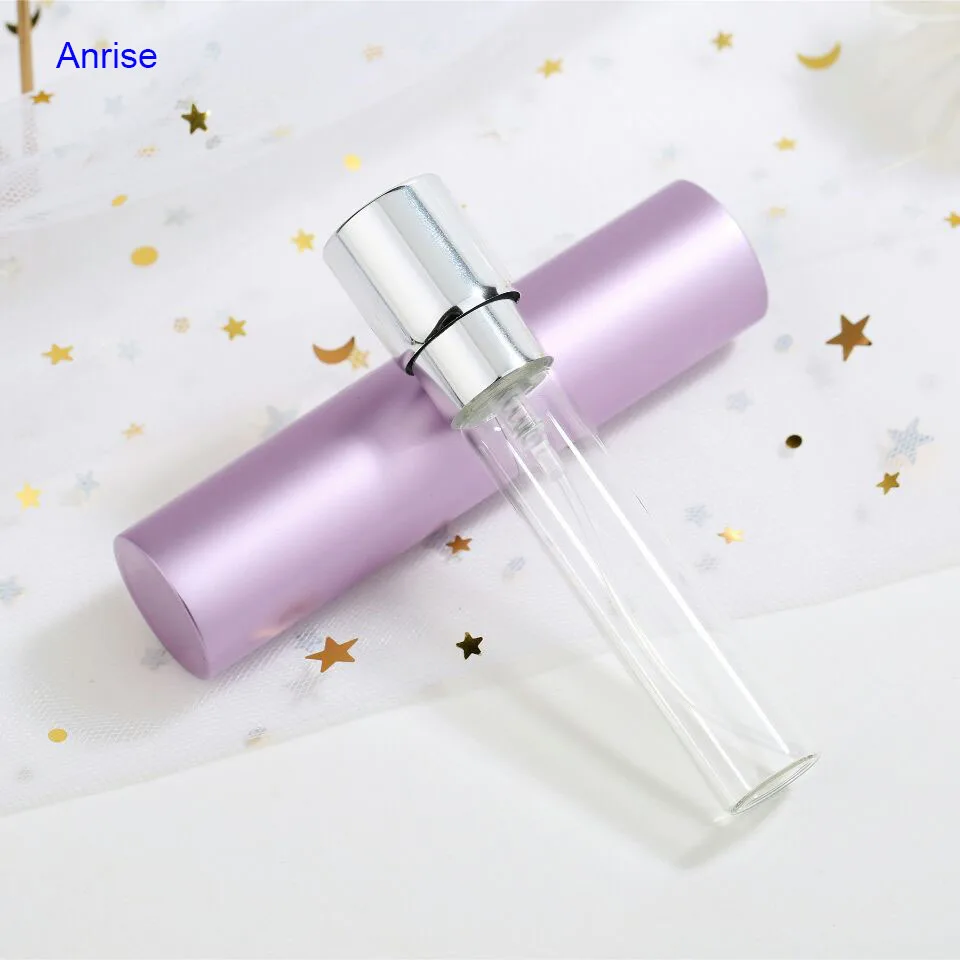 Ready To Ship 5ml 10ml Refill Colors Matte Aluminum Twist Up Perfume Pump Spray Atomizer Bottle