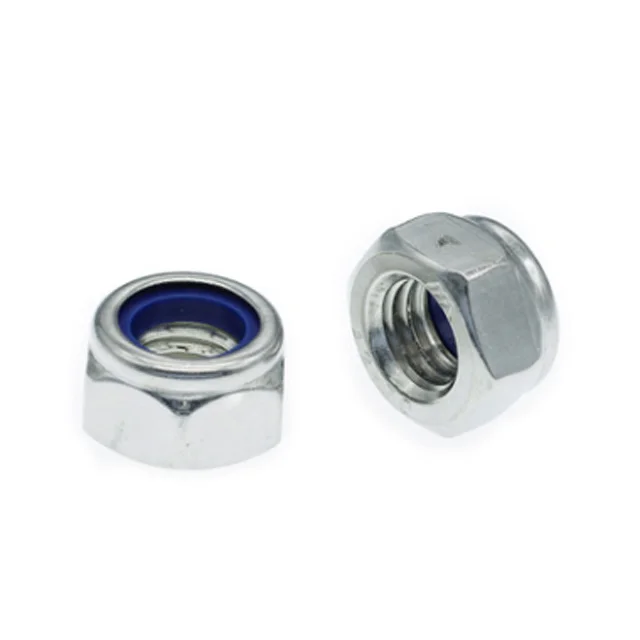 Haiyan DIN985 DIN982 Nylon Insert  Hex Lock Nuts Zinc Plated Alloy Steel Class  8 Class 10 Locking Nut