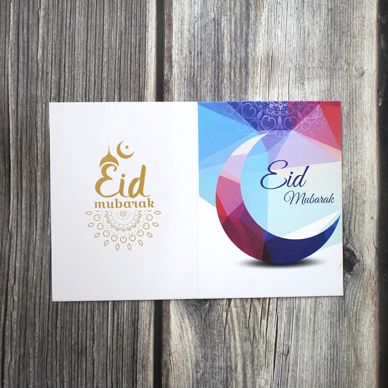 Spot EID MUBARAK greeting card star moon blessing card RAMADAN holiday gift card