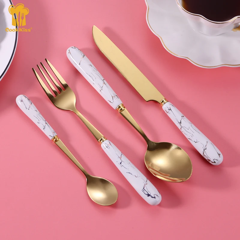 24 шт. набор столовых приборов из нержавеющей стали