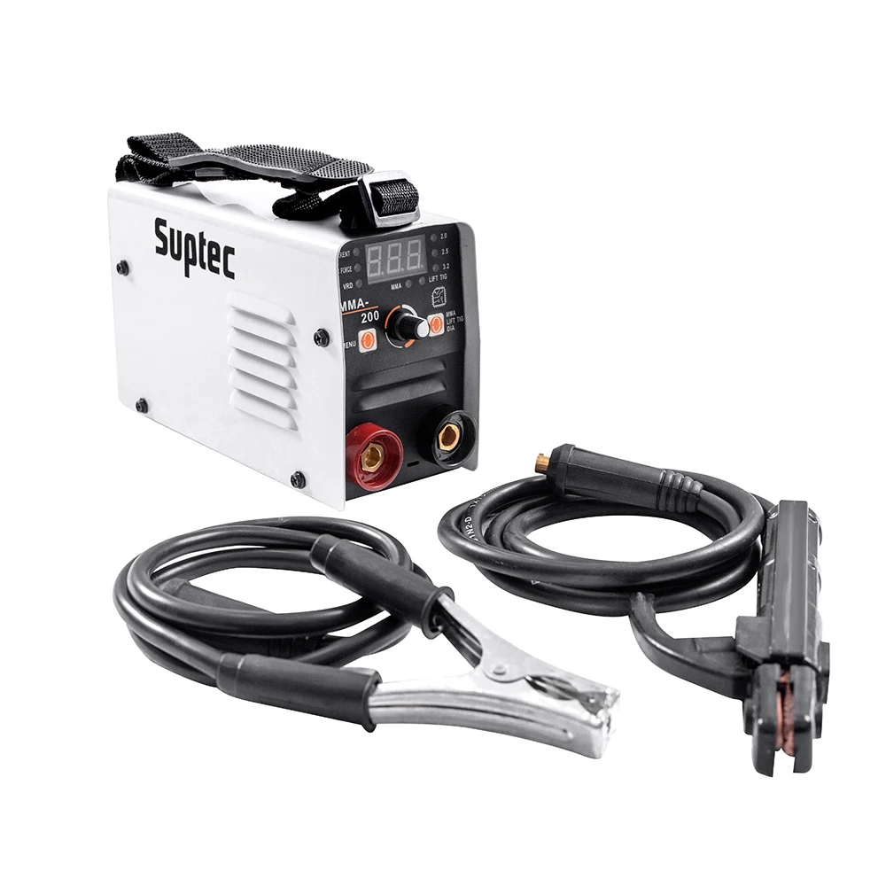 SUPTEC Mini Portable Electric Arc Welding Machine Maquina De Solda Maquina Soldar Soldadora Inverter Mma 200 a DC MOTOR 11.5 Kva