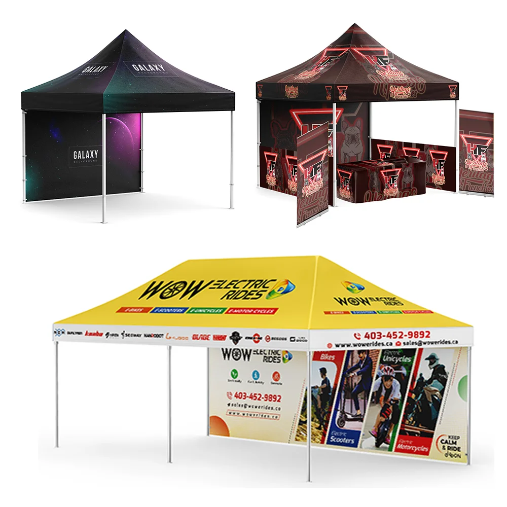Custom 10 X 10 Commercial Promotional Tent Canopy Cover 3x3 Heavy Duty Outdoor Popup Luxury Big Stretch Gazebo Tent