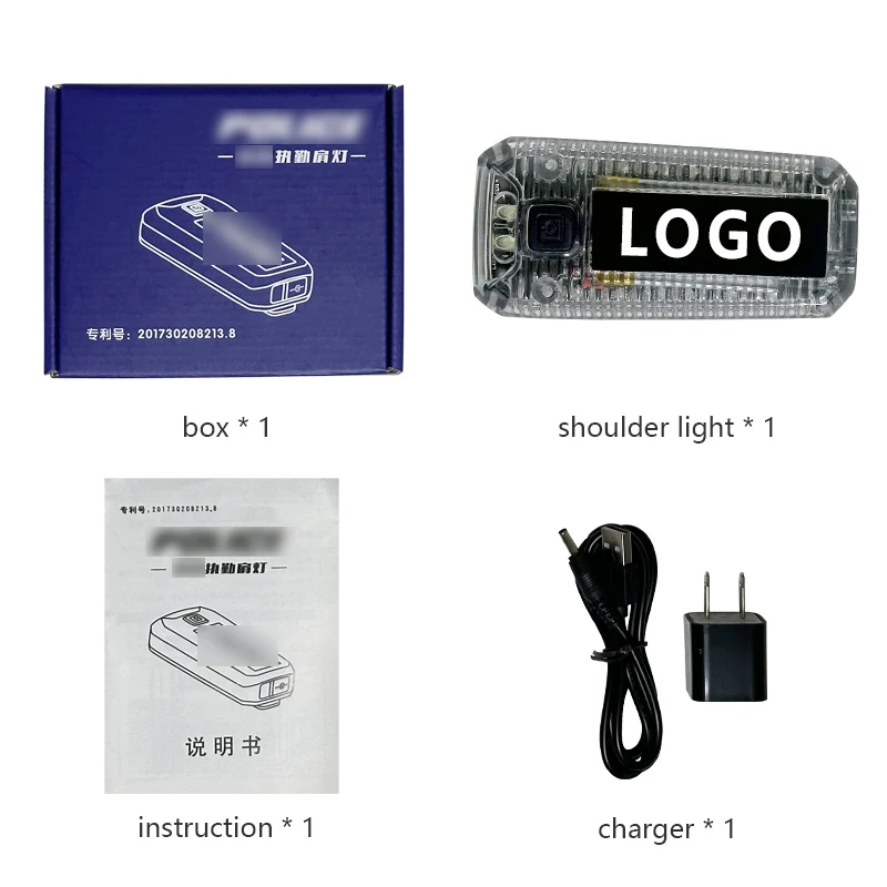 Custom blue led flashing lamp safety lighting emergency led red blue flashing shoulder warning light with flashlight